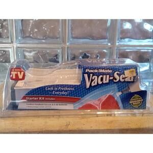 Packmate Vacuum Sealer Vacu-Seal Cordless Handheld + 3 Bags
